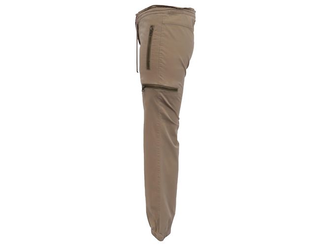 Theory Drawstring Cargo Pants in Brown Cotton  Red - view 2