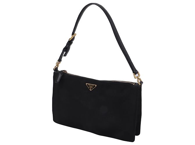 Borsa a spalla con zip Prada Re-Nylon in nylon nero - vista 2