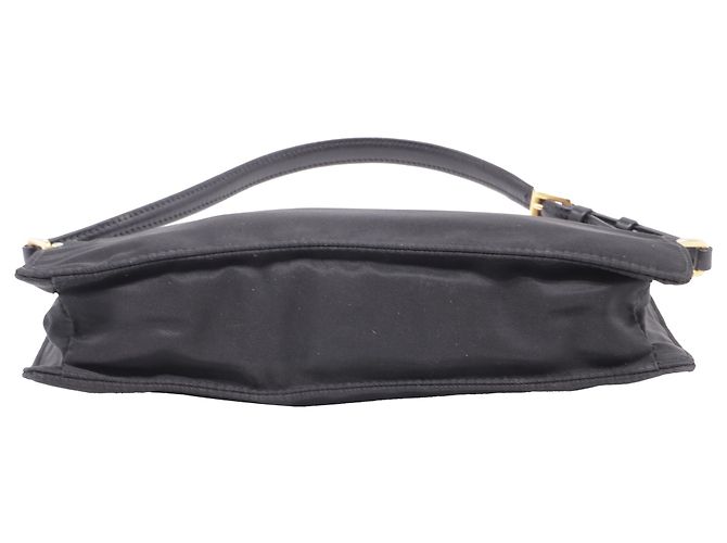 Borsa a spalla con zip Prada Re-Nylon in nylon nero - vista 7