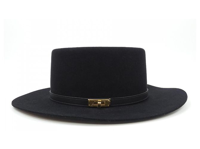 Cappello in feltro Lapin Hermès H232038N 58 Nero - vista 2
