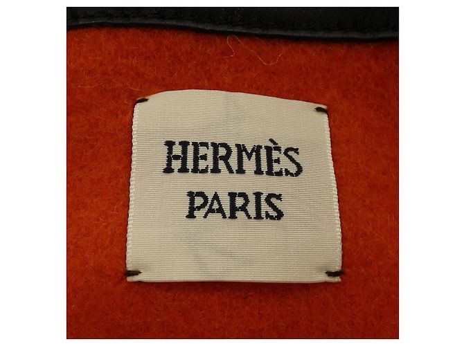 Falda de cachemira Hermès Negro Beige Naranja - vista 4