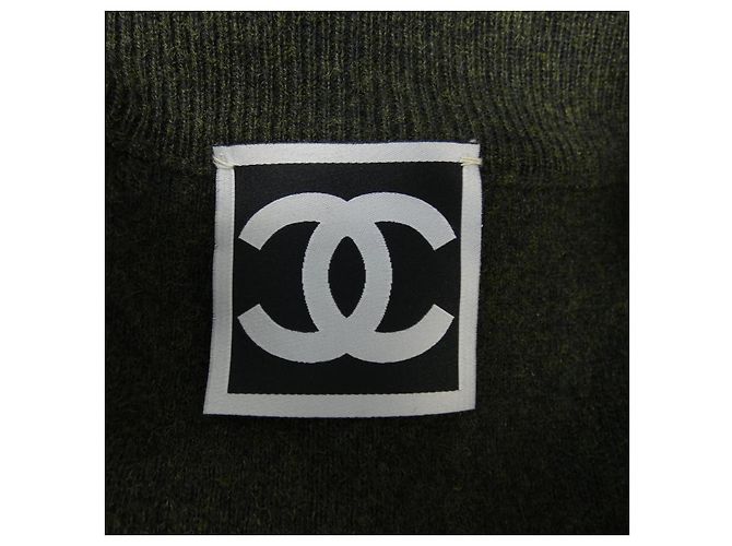 Timeless Cárdigan Largo de Punto Chanel Verde - vista 5