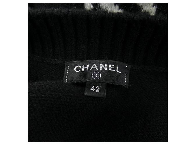 Timeless Chanel Seide-Kaschmir-Strick Schwarz - Ansicht 5