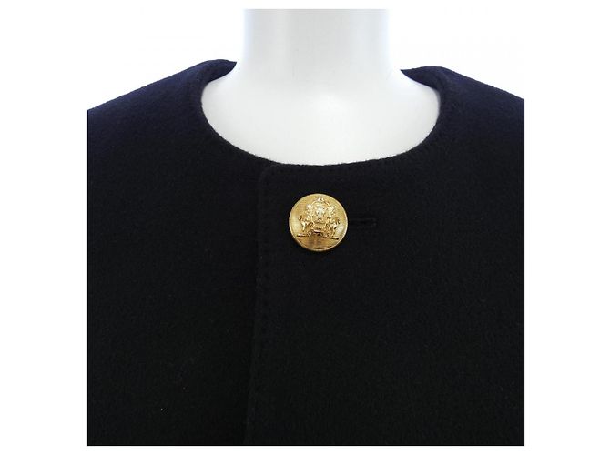 Céline CELINE Giacca in cashmere senza collo Nero - vista 5