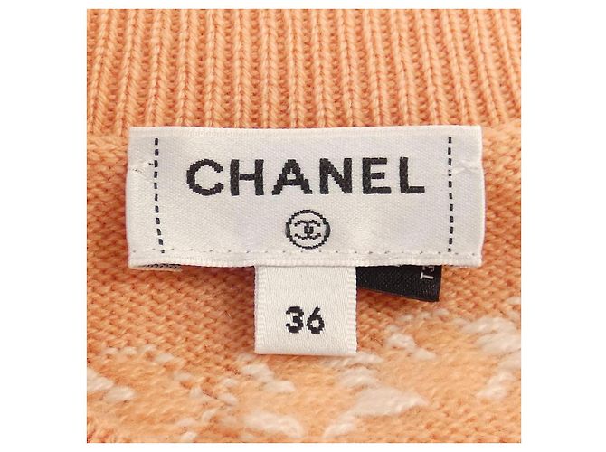 Cárdigan de cachemira Chanel Naranja - vista 5