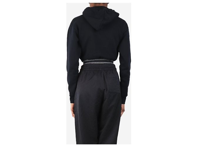 Loewe Schwarzer cropped Logo-Hoodie - Größe XS - Ansicht 2