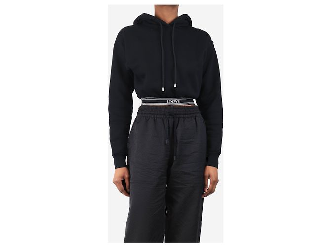 Loewe Schwarzer cropped Logo-Hoodie - Größe XS - Ansicht 3