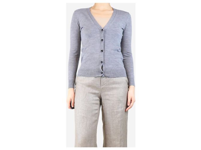 Burberry Grauer dünner Strickcardigan - Größe XS - Ansicht 3