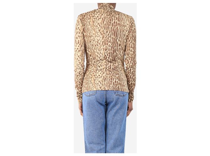 Zimmermann Top de estampado de leopardo marrón - talla UK 8 Castaño - vista 2