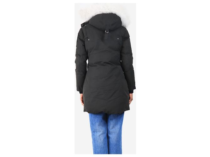 Moose Knuckles Chaqueta negra con capucha de piel - tamaño S Negro - vista 2