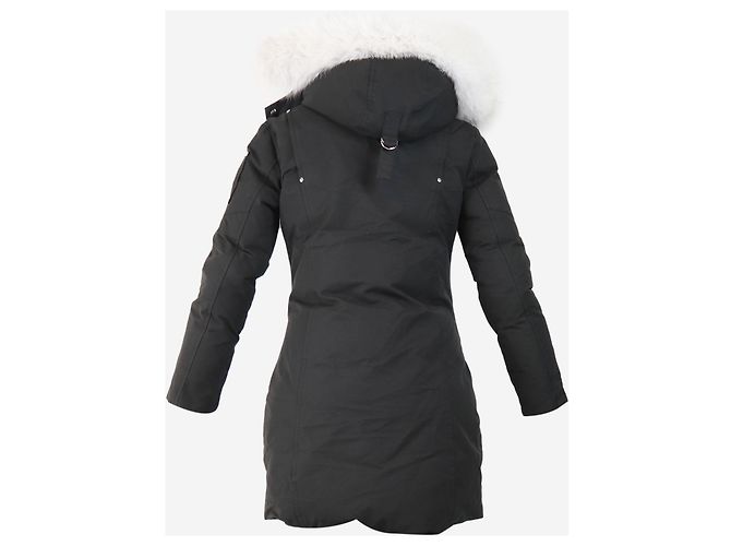 Moose Knuckles Chaqueta negra con capucha de piel - tamaño S Negro - vista 6
