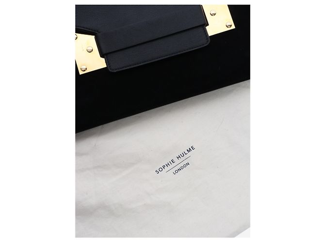 Sophie Hulme Borsa in pelle e camoscio nera Nero - vista 11