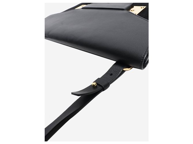 Sophie Hulme Borsa in pelle e camoscio nera Nero - vista 5