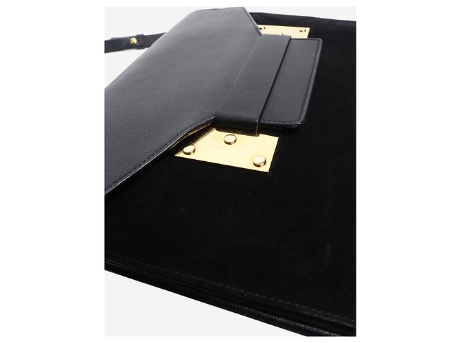 Sophie Hulme Borsa in pelle e camoscio nera Nero - vista 6