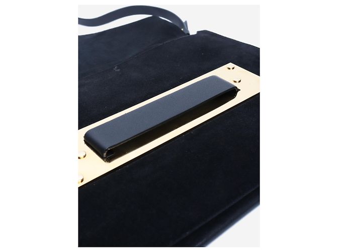 Sophie Hulme Borsa in pelle e camoscio nera Nero - vista 8