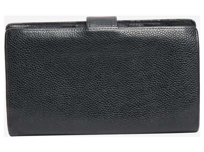 Chanel Black vintage caviar bifold wallet - view 3