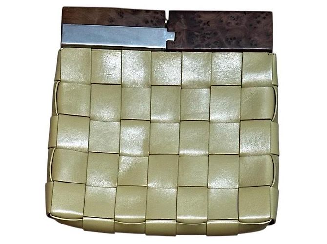 Borsa a mano Bottega Veneta The Snap in pelle e legno crema - vista 2