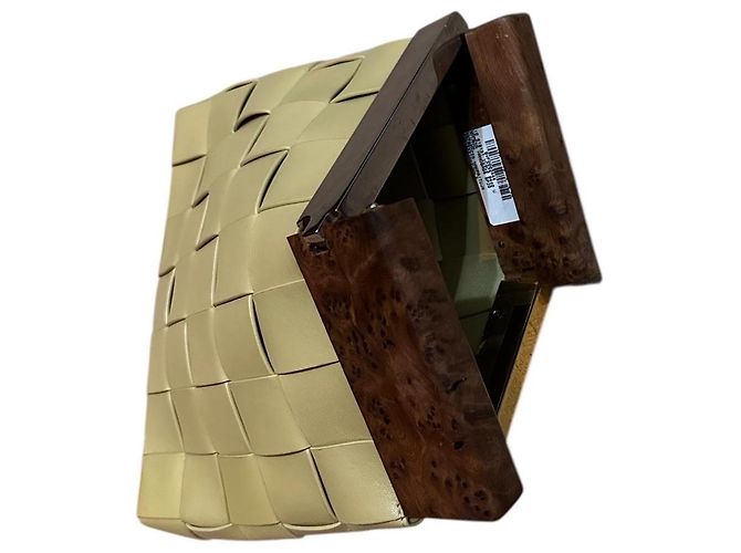 Borsa a mano Bottega Veneta The Snap in pelle e legno crema - vista 3