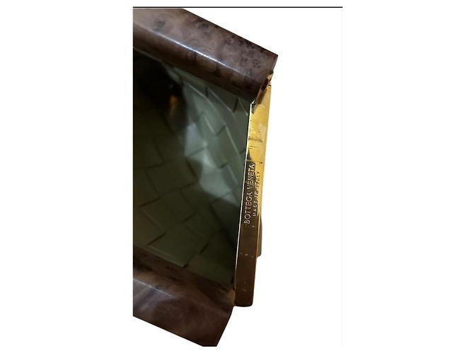 Borsa a mano Bottega Veneta The Snap in pelle e legno crema - vista 4