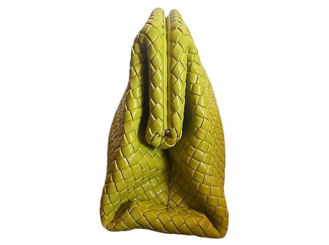 Pochette Bottega Veneta in Pelle Verde Oliva - vista 3