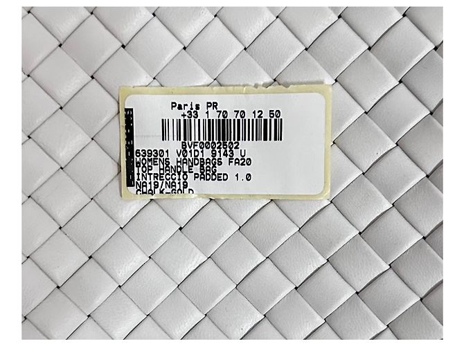 Borsa Bottega Veneta Mini Handle Bianca in Agnello Bianco - vista 4