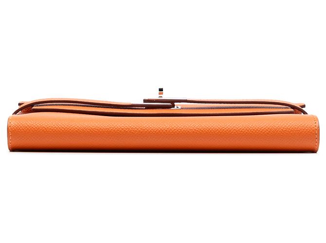 Cartera larga Hermès Kelly en Epsom naranja - vista 3