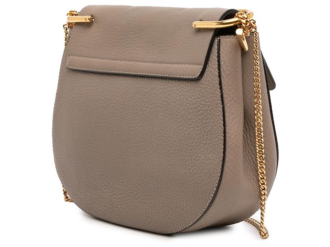 Borsa a tracolla piccola in pelle marrone Chloé Drew Carne - vista 2