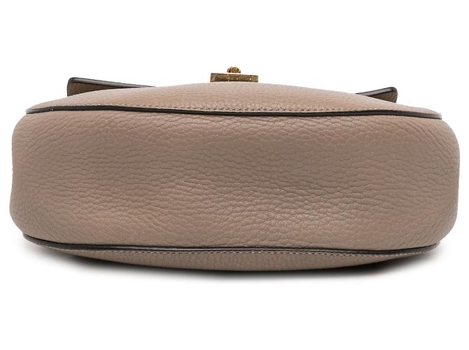 Borsa a tracolla piccola in pelle marrone Chloé Drew Carne - vista 3