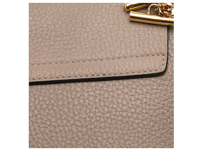 Borsa a tracolla piccola in pelle marrone Chloé Drew Carne - vista 8