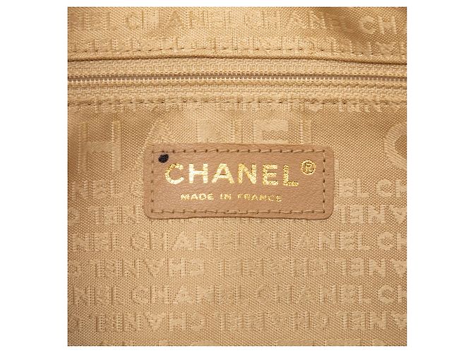 Borsa a tracolla Chanel Beige Medium Lambskin Chocolate Bar - vista 5