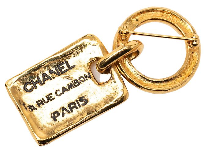 Spilla Tag Rue Cambon Placcata Oro Chanel D'oro - vista 2