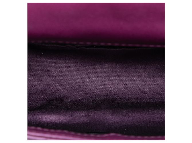Chanel Roxo Extra Mini Retangular em Couro de Cordeiro com Pérolas e Fecho Único - vista 4