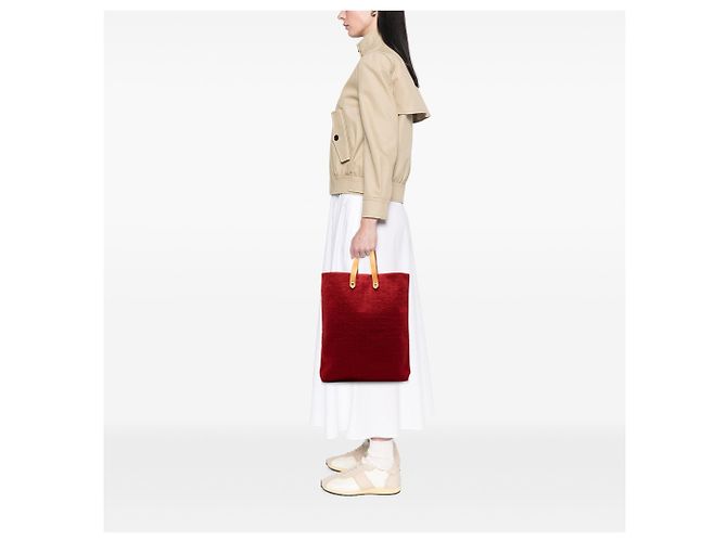 Hermès Roter Canvas Ahmedabad Cabas II GM - Ansicht 7