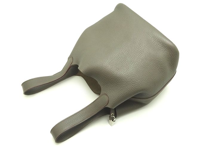 Hermès Picotin Lock MM Handtasche Grau - Ansicht 4
