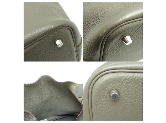 Hermès Picotin Lock MM Handtasche Grau - Ansicht 7