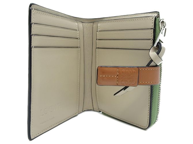Billetera Bifold Slim Loewe Castaño Verde oliva - vista 5