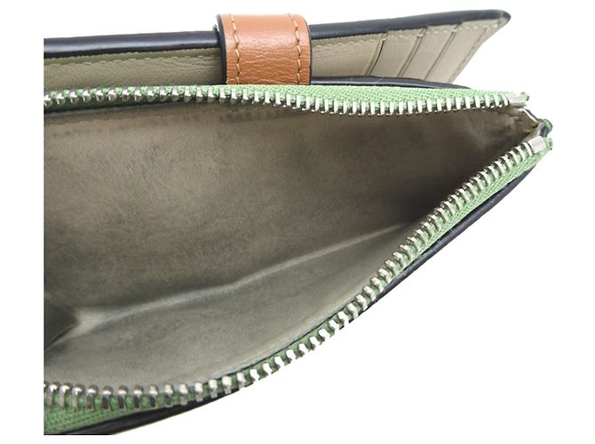 Billetera Bifold Slim Loewe Castaño Verde oliva - vista 9