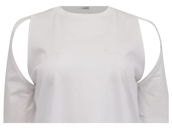 Autre Marque T-shirt in cotone bianco con dettaglio a taglio Dion Lee - vista 2