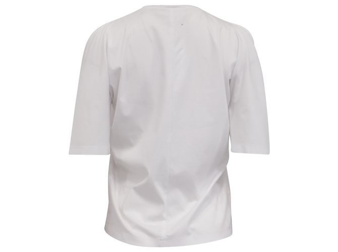 Autre Marque T-shirt in cotone bianco con dettaglio a taglio Dion Lee - vista 4