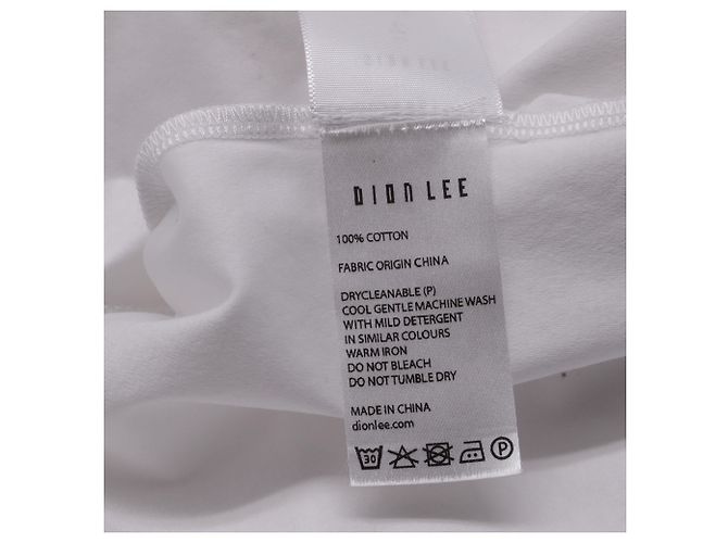 Autre Marque T-shirt in cotone bianco con dettaglio a taglio Dion Lee - vista 6