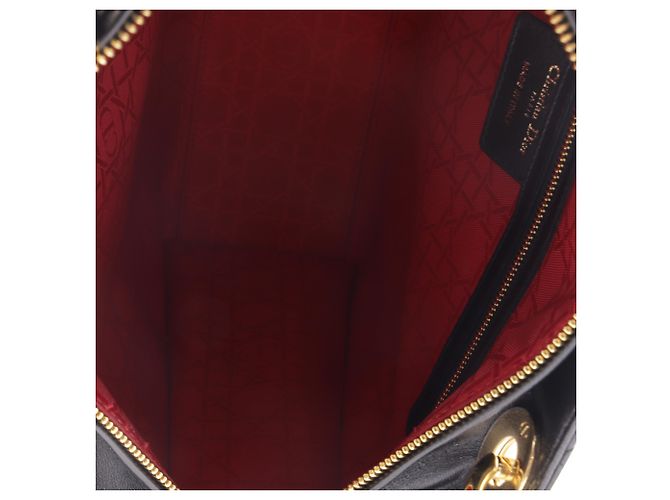 Borsa Lady Dior Grande con manico in pelle di agnello nera Nero - vista 10