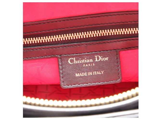 Borsa Lady Dior Grande con manico in pelle di agnello nera Nero - vista 8
