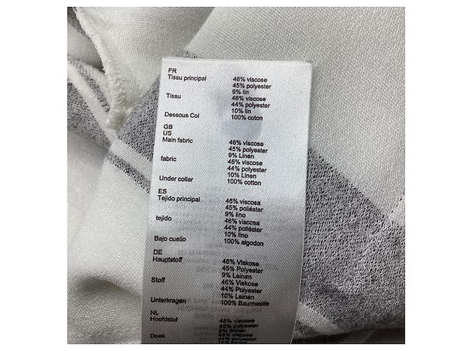 Abito camicia a righe con cintura Maje Ronson in viscosa bianca Stampa python - vista 6