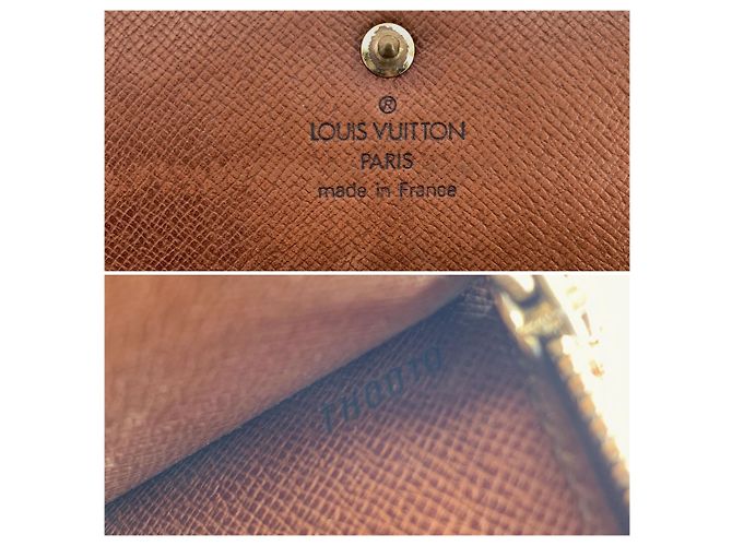 Portafoglio in tessuto Louis Vuitton Sarah Marrone - vista 5