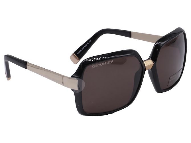 Gafas de sol oversize Dsquared2 DQ0044 en acetato negro - vista 2
