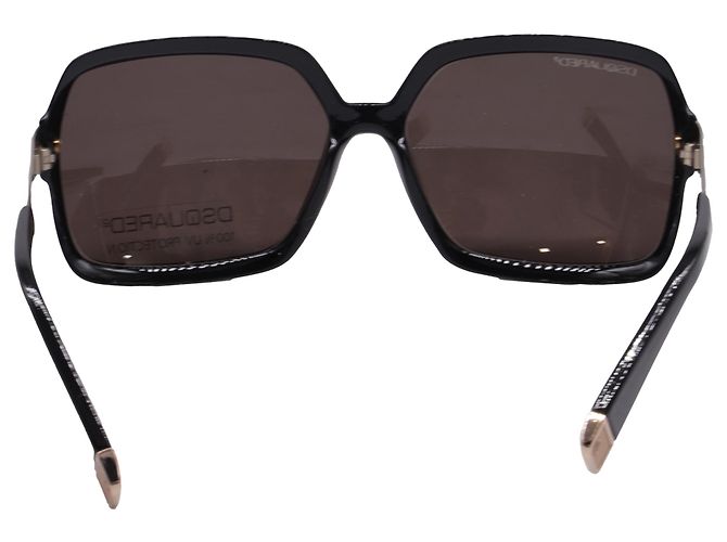 Gafas de sol oversize Dsquared2 DQ0044 en acetato negro - vista 4