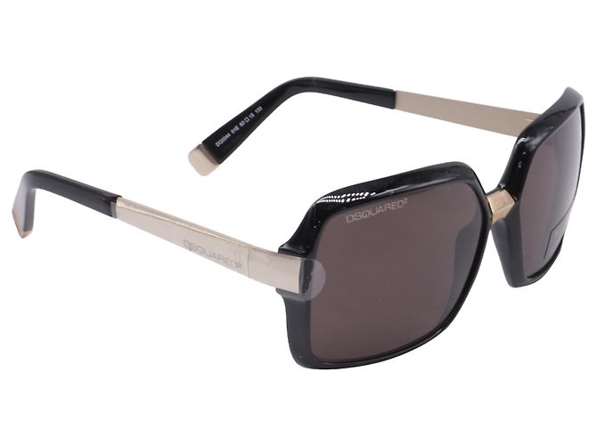Occhiali da sole oversize Dsquared2 DQ0044 in acetato nero - vista 2