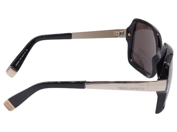 Occhiali da sole oversize Dsquared2 DQ0044 in acetato nero - vista 3
