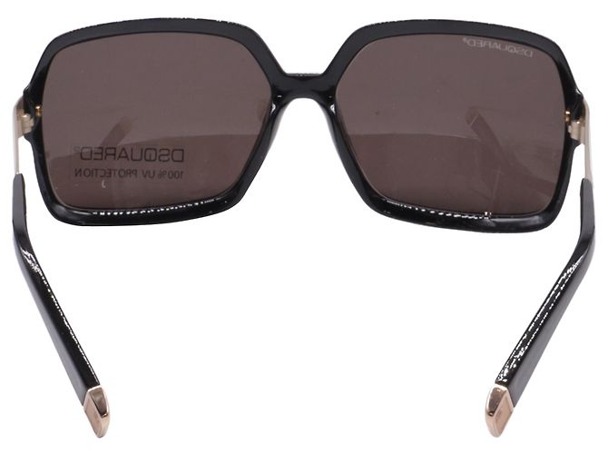 Occhiali da sole oversize Dsquared2 DQ0044 in acetato nero - vista 4