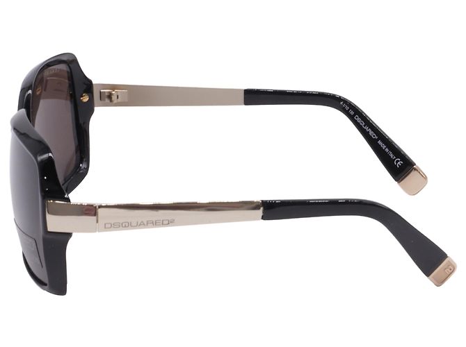 Occhiali da sole oversize Dsquared2 DQ0044 in acetato nero - vista 5